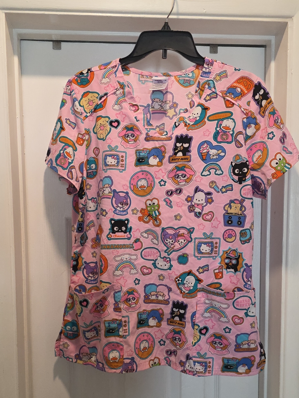 Sanrio Pink Character Patchwork Scrub